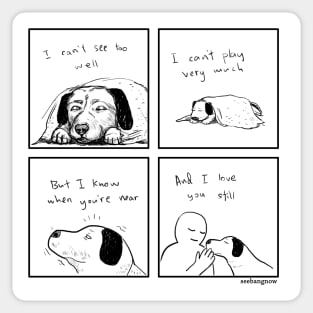 Dog Loves you still Sticker